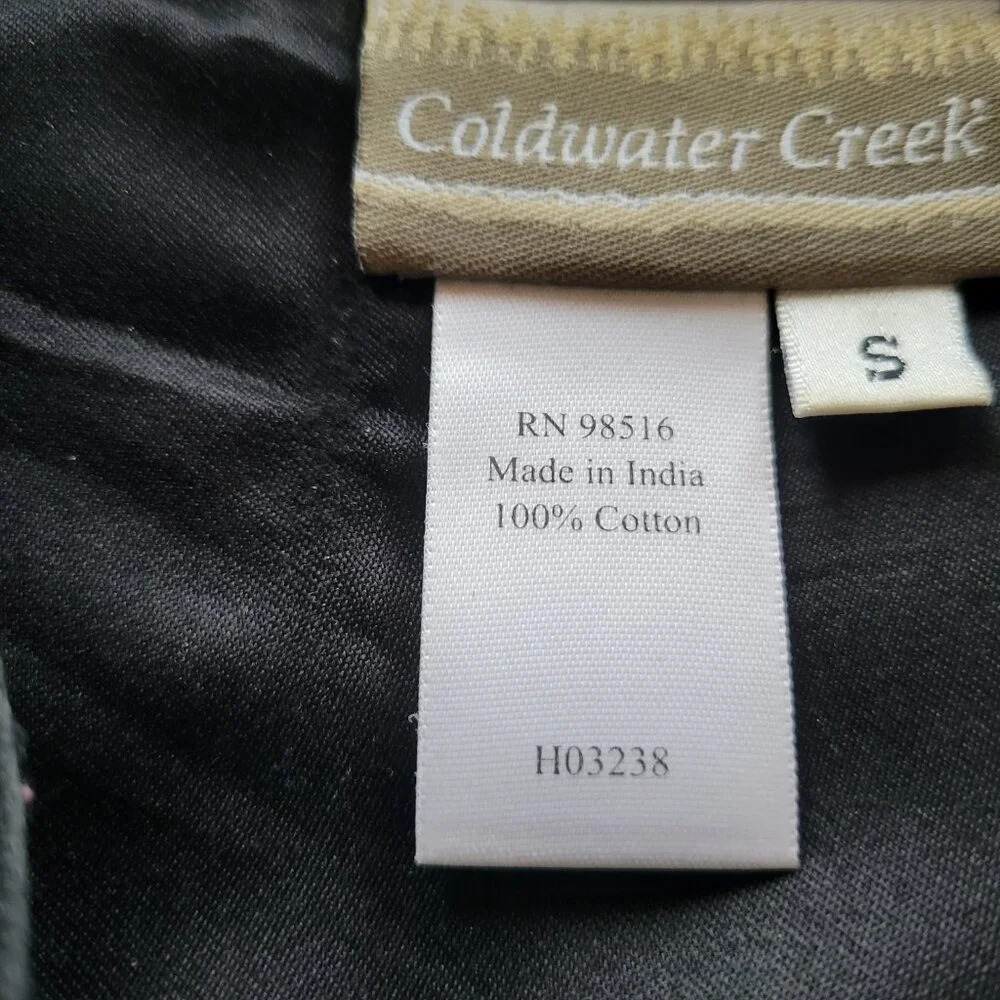 COLDWATER CREEK Red & Black Cotton Casual Jacket W/Appliqué Stitching (Size: S) - Picture 2 of 15